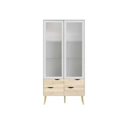 Buffetkast Delta - Wit/eiken - 200,1x98,7x39,1 Cm