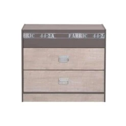 Ladekast Fabric - Eikenkleur/grijs - 76,3x87x39,8 Cm -RoomStyle Verkoopwinkel 81020284 0101