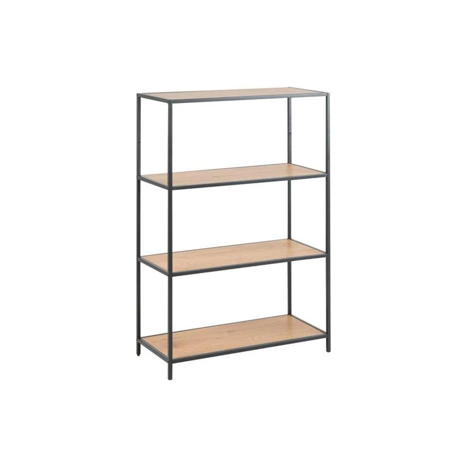 Boekenkast Jaxx - Eikenkleur - 114x77x35 Cm 4 Boekenkast Jaxx - Eikenkleur - 114x77x35 Cm - Afbeelding 2