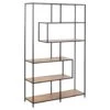 Boekenkast Jaxx - Eikenkleur/zwart - 185x114x35 Cm -RoomStyle Verkoopwinkel 81023491