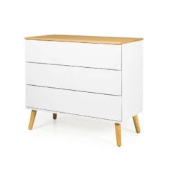Tenzo Ladekast Dot 3 Lades - Wit/eiken - 79x90x43 Cm 7 Tenzo Ladekast Dot 3 Lades - Wit/eiken - 79x90x43 Cm -RoomStyle Verkoopwinkel 81023914 0400