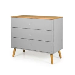 Tenzo Ladekast Dot 3 Lades - Grijs/eiken - 79x90x43 Cm -RoomStyle Verkoopwinkel 81023915 0500