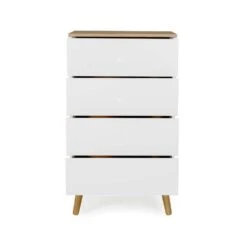 Tenzo Ladekast Dot 4 Lades - Wit/eiken - 98x55x43 Cm 8 Tenzo Ladekast Dot 4 Lades - Wit/eiken - 98x55x43 Cm -RoomStyle Verkoopwinkel 81023917 0400