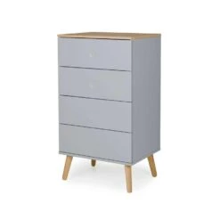 Tenzo Ladekast Dot 4 Lades - Grijs/eiken - 98x55x43 Cm -RoomStyle Verkoopwinkel 81023918 0100