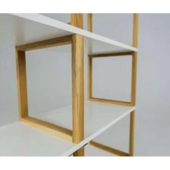 Tenzo Boekenkast Art - Wit/eikenkleur - 80x120x36 Cm -RoomStyle Verkoopwinkel 81024170 0101