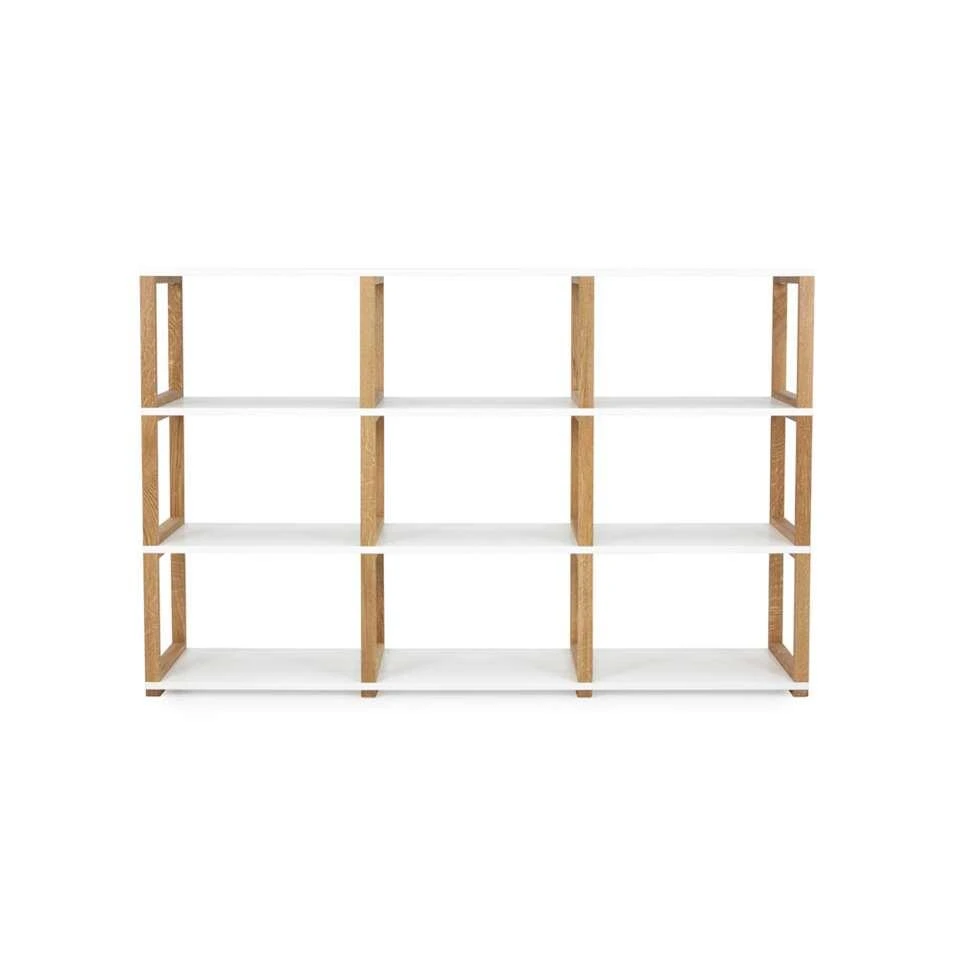 Tenzo Boekenkast Art - Wit/eikenkleur - 118x178x36 Cm 3 Tenzo Boekenkast Art - Wit/eikenkleur - 118x178x36 Cm