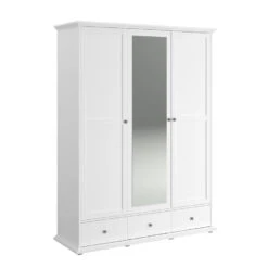 Kledingkast Margaux - Wit - 202x152x53 Cm