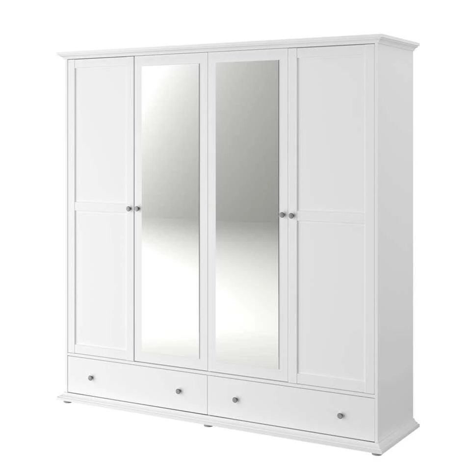 Kledingkast Margaux - Wit - 202x199,5x53 Cm 5 Kledingkast Margaux - Wit - 202x199,5x53 Cm - Afbeelding 3