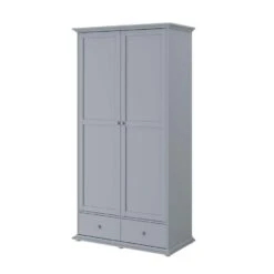 Kledingkast Margaux - Grijs - 202x104x53 Cm -RoomStyle Verkoopwinkel 81025150 0200