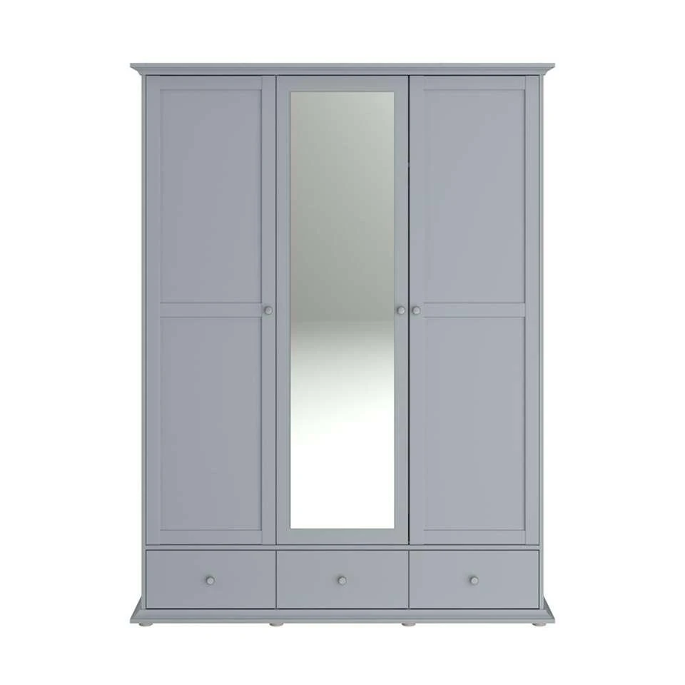 Kledingkast Margaux - Grijs - 202x152x53 Cm 3 Kledingkast Margaux - Grijs - 202x152x53 Cm