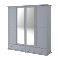 Kledingkast Margaux - Grijs - 202x199,5x53 Cm -RoomStyle Verkoopwinkel 81025157 0200