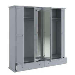 Kledingkast Margaux - Grijs - 202x199,5x53 Cm -RoomStyle Verkoopwinkel 81025157 0400