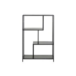 Boekenkast Jaxx - Zwart - 114x77x35 Cm