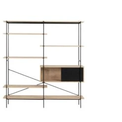 Boekenkast Vales - Eiken/white Wash - 188x172x27 Cm