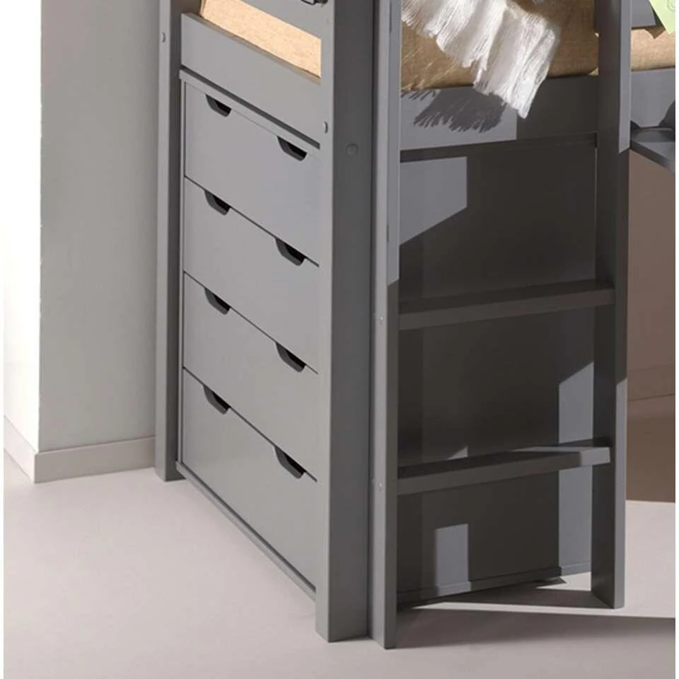Vipack Commode Pino 4 Lades - Grijs 4 Vipack Commode Pino 4 Lades - Grijs - Afbeelding 2