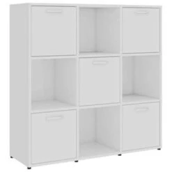 VidaXL Boekenkast 90x30x90 Cm Spaanplaat Hoogglans Wit -RoomStyle Verkoopwinkel 8146ecf9aa1041ff990b22f13c956138
