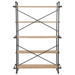 VidaXL Boekenkast 120x42x180 Cm Massief Vurenhout En Staal -RoomStyle Verkoopwinkel 82a4bd7c47e54980a5570af463e4c431