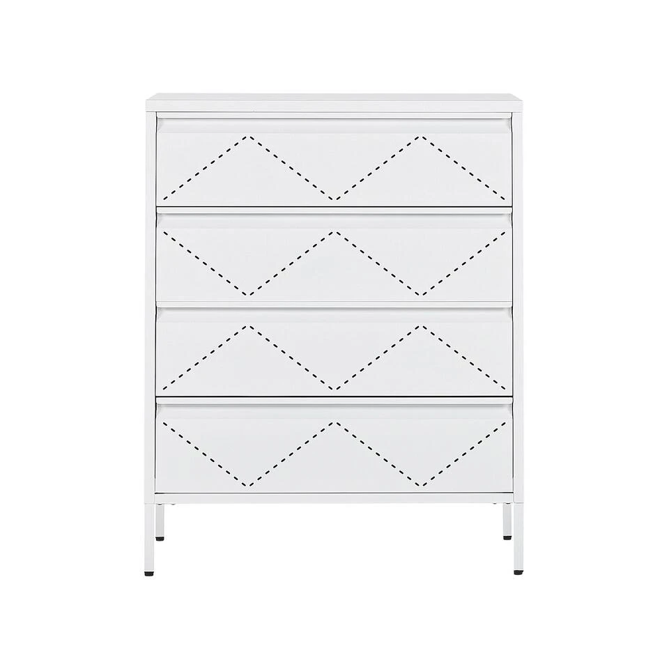 Beliani Kantoorkast MATANA - Wit Staal 6 Beliani Kantoorkast MATANA - Wit Staal - Afbeelding 4