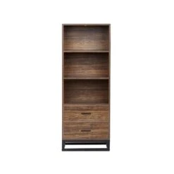 Beliani Boekenkast DELTA - Donkere Houtkleur Vezelplaat -RoomStyle Verkoopwinkel 8729cac1807d473a865413c436341d74