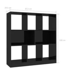 VidaXL Boekenkast 97,5x29,5x100 Cm Bewerkt Hout Hoogglans Zwart -RoomStyle Verkoopwinkel 8860d92fee914e5290bb08838c78c826