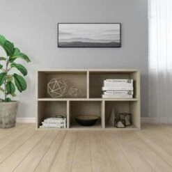VidaXL Boekenkast/dressoir 50x25x80 Cm Spaanplaat Sonoma Eikenkleurig -RoomStyle Verkoopwinkel 8bcb07b6487e4505a2886029eb2398f8