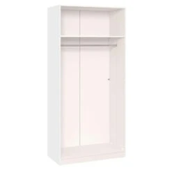STOCK Kledingkast 2-deurs - Wit - 236x101,9x56,5 Cm -RoomStyle Verkoopwinkel 90102698 0200