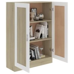 VidaXL Boekenkast 82,5x30,5x115 Cm Spaanplaat Wit Sonoma Eikenkleurig -RoomStyle Verkoopwinkel 9015b93324f4414d8d7ba62636bf806e