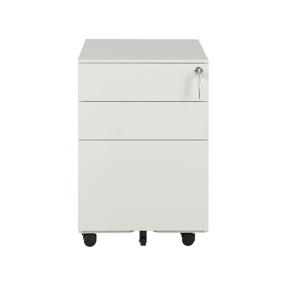 Beliani Kantoorkast CAMI - Wit Staal 6 Beliani Kantoorkast CAMI - Wit Staal - Afbeelding 4