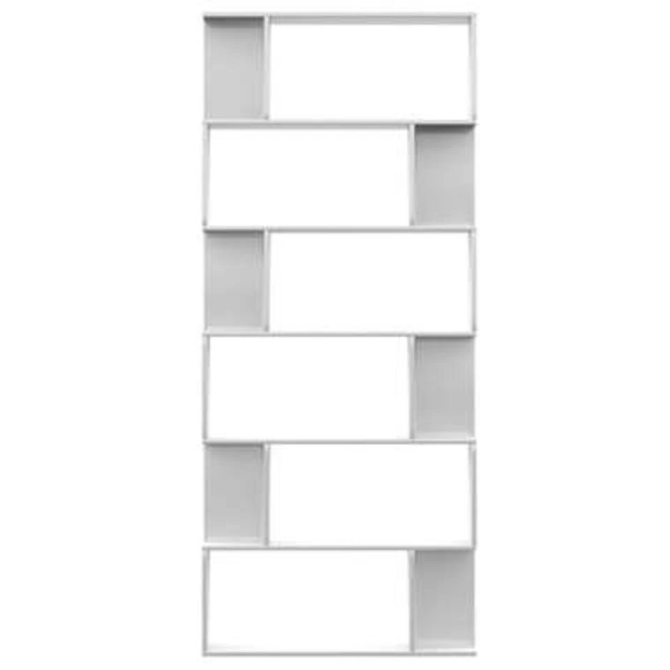 VidaXL Boekenkast/kamerscherm 80x24x192 Cm Hoogglans Wit 6 VidaXL Boekenkast/kamerscherm 80x24x192 Cm Hoogglans Wit - Afbeelding 4