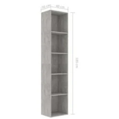 VidaXL Boekenkast 40x30x189 Cm Spaanplaat Betongrijs -RoomStyle Verkoopwinkel a420aabc3d1646038c3074cbd721c49b