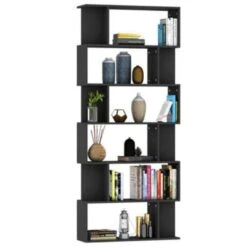 VidaXL Boekenkast/kamerscherm 80x24x192 Cm Spaanplaat Zwart 8 VidaXL Boekenkast/kamerscherm 80x24x192 Cm Spaanplaat Zwart -RoomStyle Verkoopwinkel a46f1320c75d40519e39181562cbe537