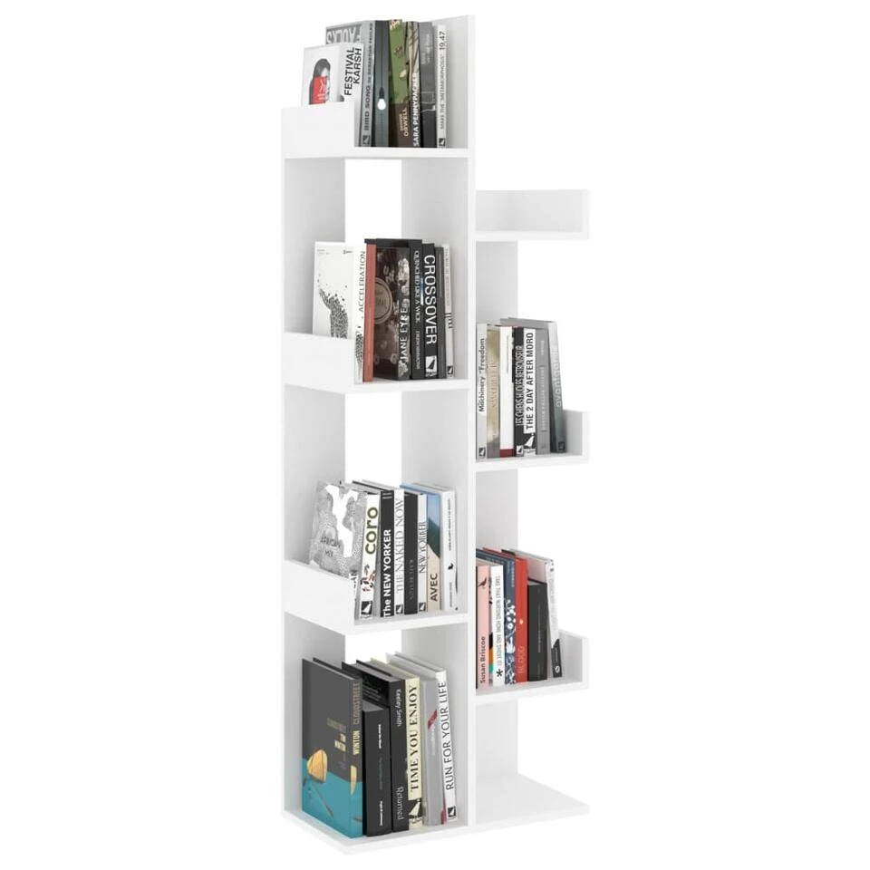 VidaXL Boekenkast 48x25,5x140 Cm Spaanplaat Wit 6 VidaXL Boekenkast 48x25,5x140 Cm Spaanplaat Wit - Afbeelding 4