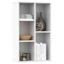 VidaXL Boekenkast/dressoir 50x25x80 Cm Spaanplaat Hoogglans Wit -RoomStyle Verkoopwinkel aff4f7b1695348efbdd24eaf91f529a4