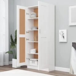 VidaXL Boekenkast 82,5x30,5x185,5 Cm Spaanplaat Wit 8 VidaXL Boekenkast 82,5x30,5x185,5 Cm Spaanplaat Wit -RoomStyle Verkoopwinkel b13c78e1db94446f83c26e00b135be03