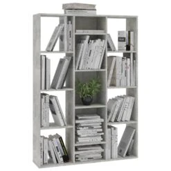 VidaXL Kamerscherm/boekenkast 100x24x140 Cm Bewerkt Hout Betongrijs -RoomStyle Verkoopwinkel b166cbcfd5f74f339e8b4b30e29612a4