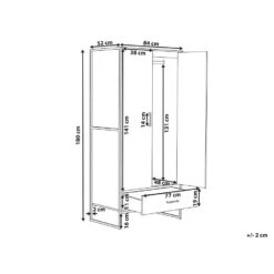 Beliani Kledingkast SCHWEDT - Lichte Houtkleur Vezelplaat 8 Beliani Kledingkast SCHWEDT - Lichte Houtkleur Vezelplaat -RoomStyle Verkoopwinkel c1a507fcac8c44b4a32c4fdabb16a5e3