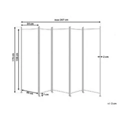 Beliani Kamerscherm NARNI - Zwart Polyester -RoomStyle Verkoopwinkel c37acc9ebb2646829b7d789107921dea