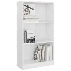 VidaXL Boekenkast 3 Schappen 60x24x109 Cm Bewerkt Hout Hoogglans Wit 8 VidaXL Boekenkast 3 Schappen 60x24x109 Cm Bewerkt Hout Hoogglans Wit -RoomStyle Verkoopwinkel ca524528793e4c9093c2335b08ddfa92