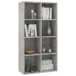 VidaXL Boekenkast/dressoir 66x30x130 Cm Bewerkt Hout Betongrijs -RoomStyle Verkoopwinkel cf46f3cf452943dba0eea20111f33fa2