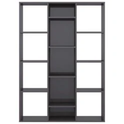 VidaXL Kamerscherm/boekenkast 100x24x140 Cm Spaanplaat Hoogglans Grijs -RoomStyle Verkoopwinkel d157e90c05af46e89f2a4ab0aabbd64f