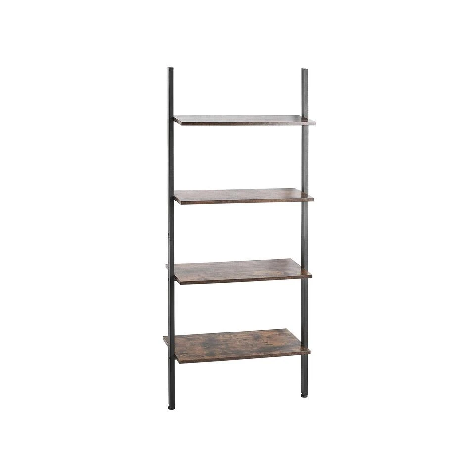 Beliani Ladderkast VILSECK - Donkere Houtkleur Vezelplaat 6 Beliani Ladderkast VILSECK - Donkere Houtkleur Vezelplaat - Afbeelding 4