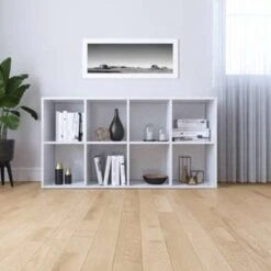 VidaXL Boekenkast/dressoir 66x30x130 Cm Bewerkt Hout Hoogglans Wit -RoomStyle Verkoopwinkel d2ab37bea6a045e6b742e6abfe33d3fc