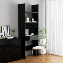 VidaXL Boekenkast 60x35x180 Cm Spaanplaat Hoogglans Zwart -RoomStyle Verkoopwinkel d2f8dd483a9345cd8fe799c57122603e