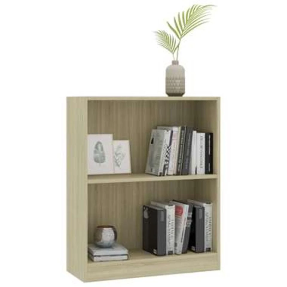 VidaXL Boekenkast 60x24x74,5 Cm Bewerkt Hout Sonoma Eikenkleurig 4 VidaXL Boekenkast 60x24x74,5 Cm Bewerkt Hout Sonoma Eikenkleurig - Afbeelding 2