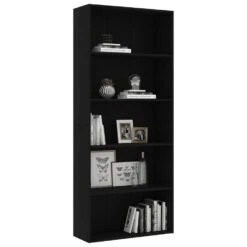 VidaXL Boekenkast Met 5 Schappen 80x30x189 Cm Spaanplaat Zwart 8 VidaXL Boekenkast Met 5 Schappen 80x30x189 Cm Spaanplaat Zwart -RoomStyle Verkoopwinkel d912b1bd8b3740f6b7c8553f3202bd16