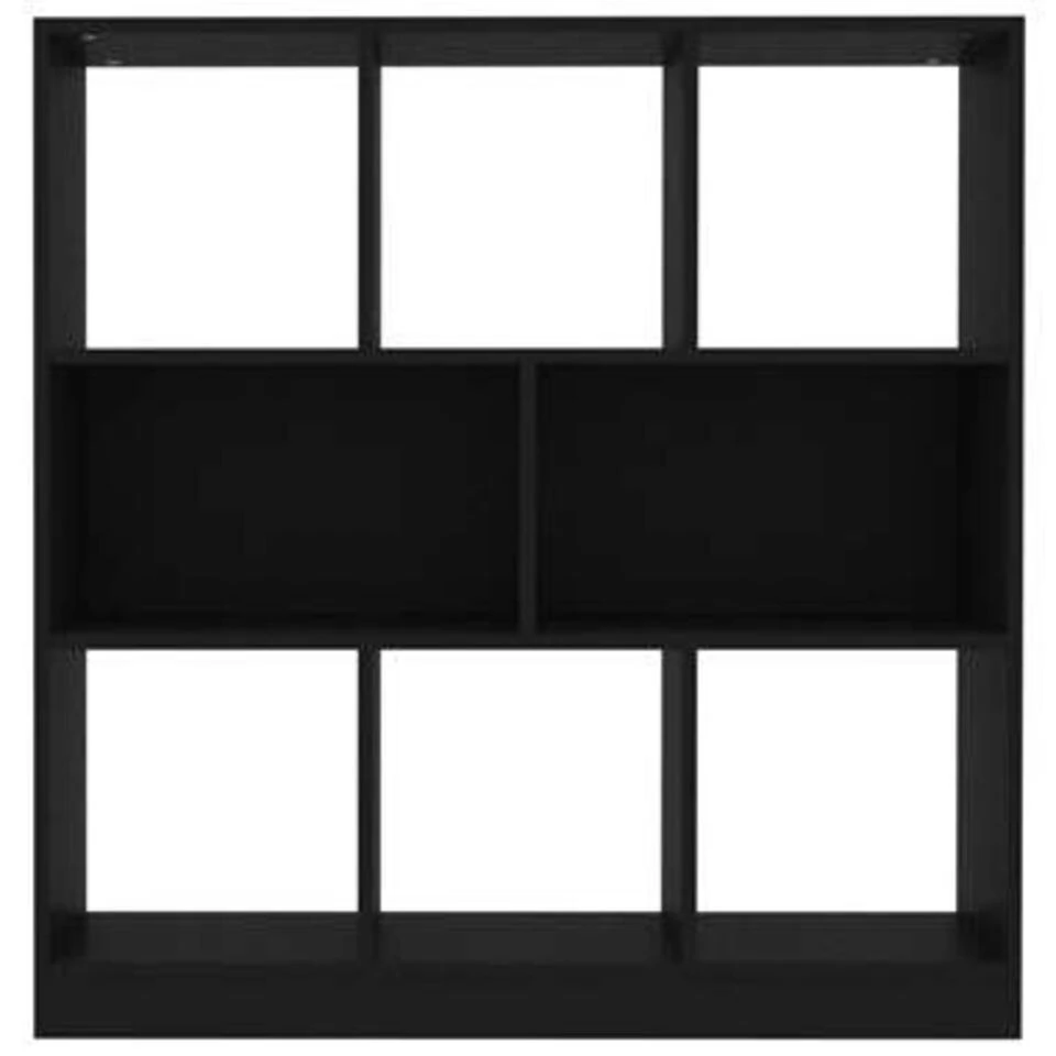 VidaXL Boekenkast 97,5x29,5x100 Cm Bewerkt Hout Zwart 5 VidaXL Boekenkast 97,5x29,5x100 Cm Bewerkt Hout Zwart - Afbeelding 3