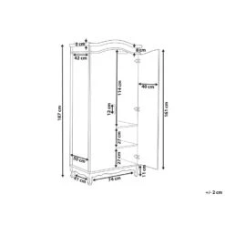 Beliani Kledingkast CAMMIN - Wit Mdf -RoomStyle Verkoopwinkel ddfe66913dc64129b29ec5390ff7d187