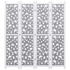VidaXL Kamerscherm Met 4 Panelen 140x165 Cm Massief Hout Grijs 8 VidaXL Kamerscherm Met 4 Panelen 140x165 Cm Massief Hout Grijs -RoomStyle Verkoopwinkel e04be60cb202476a99f00ea0d4c140c2