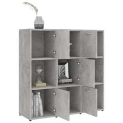 VidaXL Boekenkast 90x30x90 Cm Spaanplaat Betongrijs 9 VidaXL Boekenkast 90x30x90 Cm Spaanplaat Betongrijs -RoomStyle Verkoopwinkel e7607638ba144b858eb65de68e2f4e76