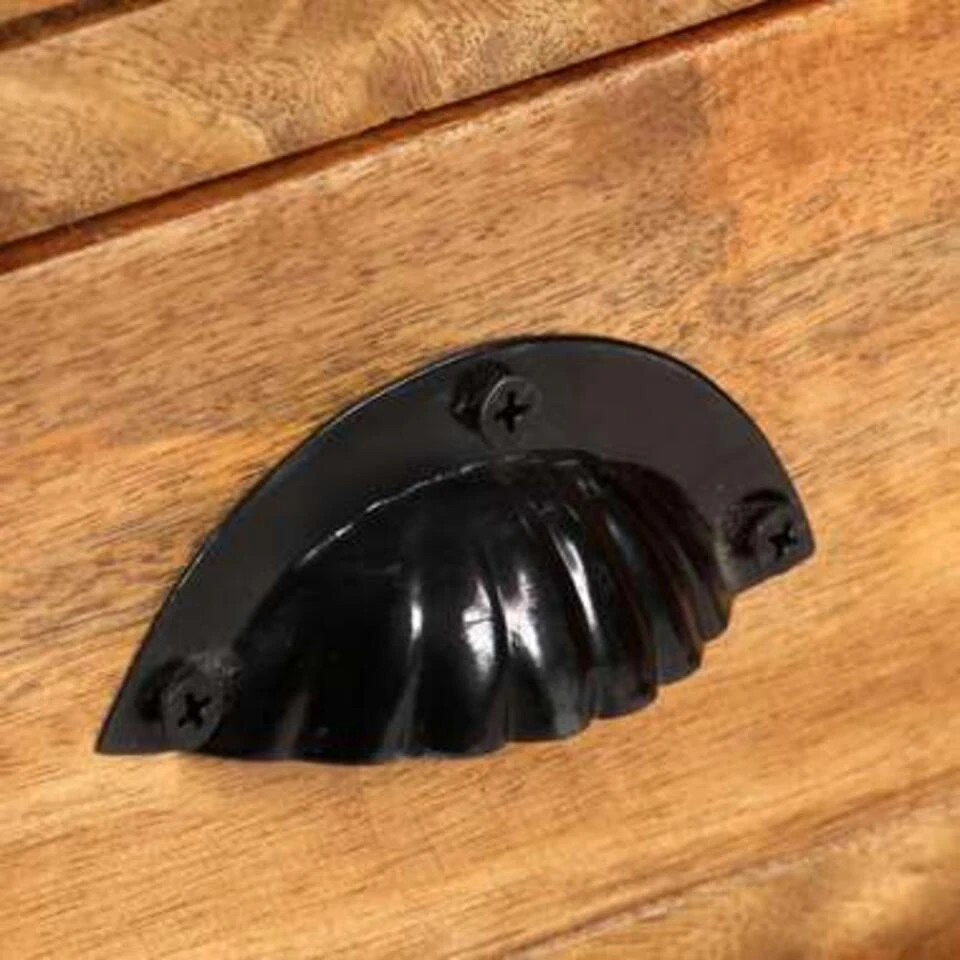 VidaXL Boekenkast 4-laags Met 6 Lades 122x36x181 Cm Massief Mangohout 4 VidaXL Boekenkast 4-laags Met 6 Lades 122x36x181 Cm Massief Mangohout - Afbeelding 2